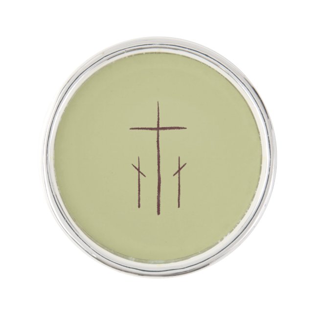Three Crosses on Calvary Pin (Front)