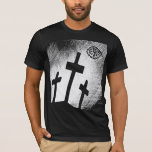 THREE CROSSES WITH FISH T-SHIRT