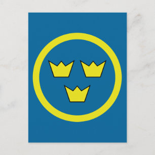 Three Crowns of Sweden Postcard
