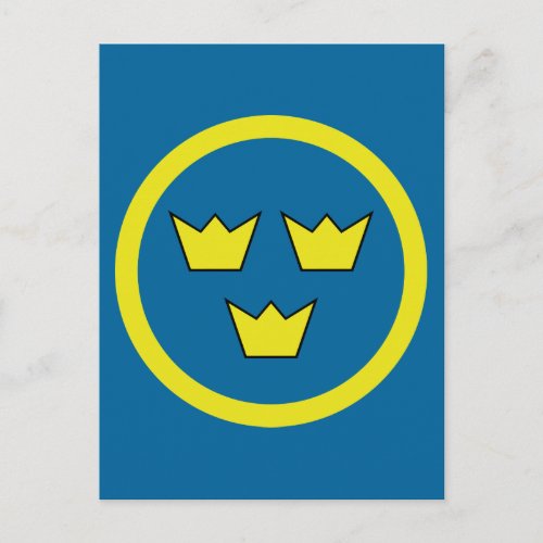Three Crowns of Sweden Postcard