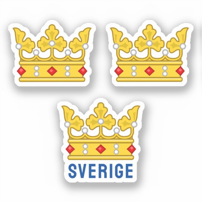 Three Crowns of Sweden Sticker (Front)