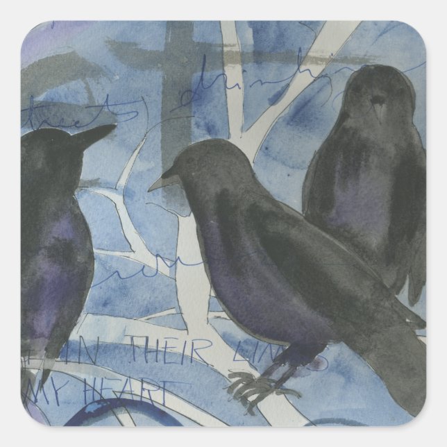 Three Crows Sticker (Front)