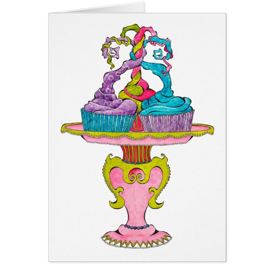 Three Cupcakes Card