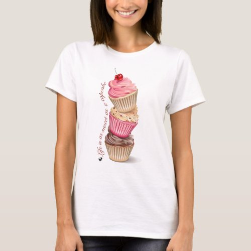 Three cupcakes with inscription T_Shirt