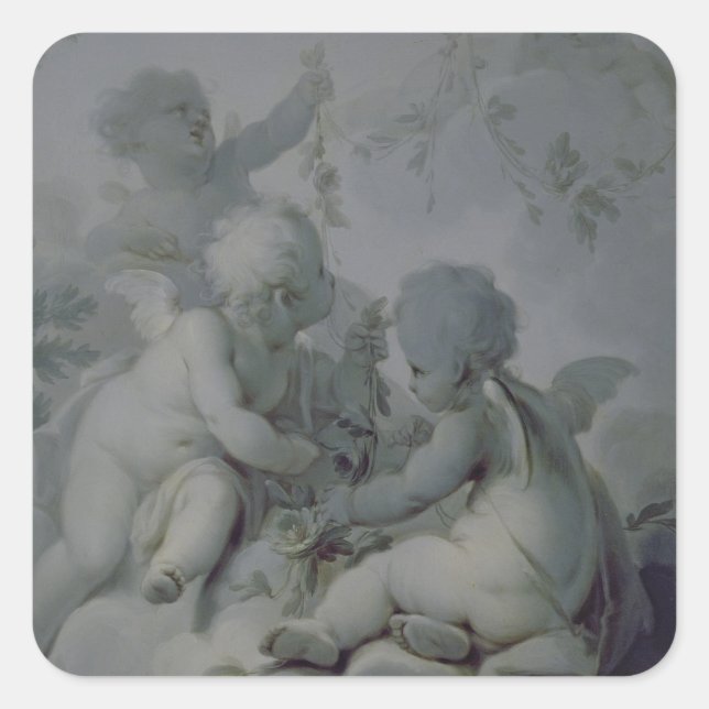 Three Cupids, c.1775 Square Sticker (Front)