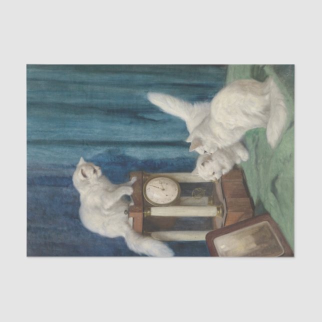 Three Curious Cats by Arthur Heyer Tissue Paper (Front)