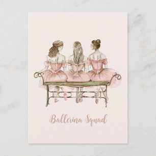 Three Cute Ballerinas Postcard