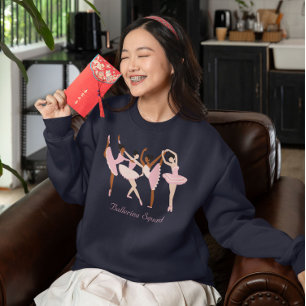 Three Cute Ballerinas  Sweatshirt