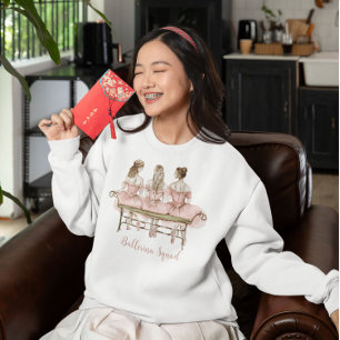Three Cute Ballerinas  Sweatshirt