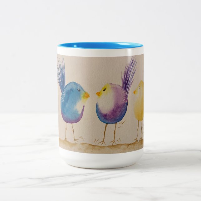  Three Cute Birds Mug (Center)