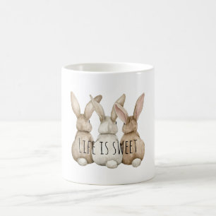 Three Cute Bunny Rabbits Coffee Mug