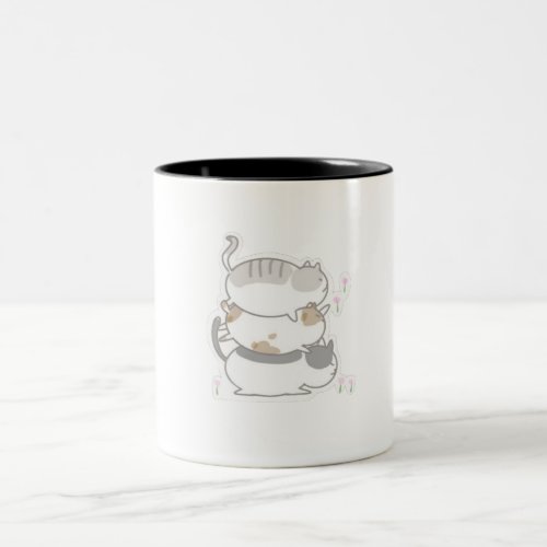 three cute cats Two_Tone coffee mug