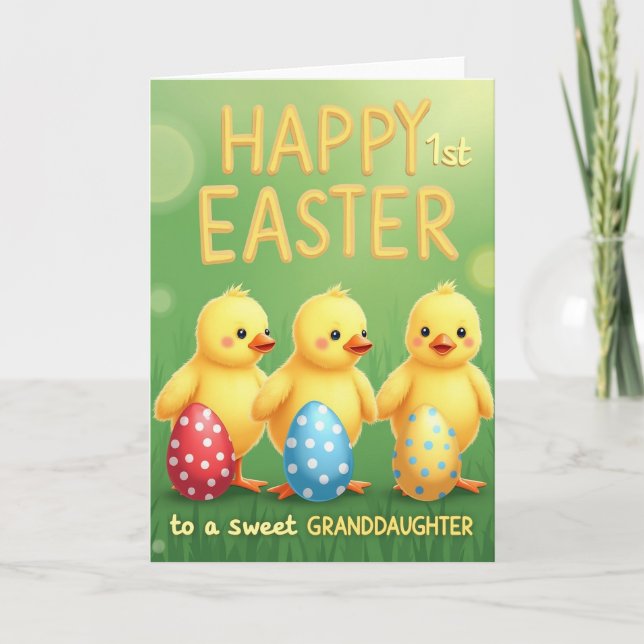 Three Cute Chicks Scene Card (Front)