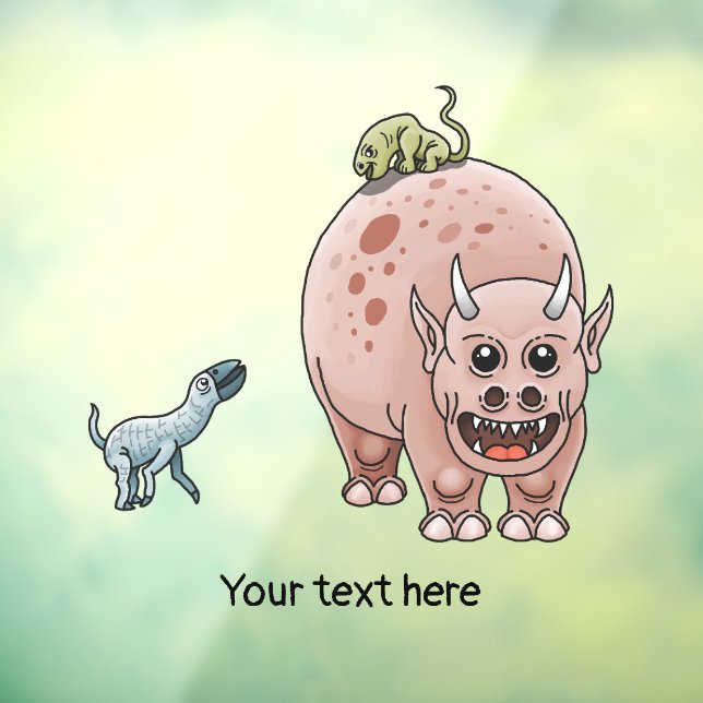 Three Cute Dinosaurs Window Cling (Sheet 3)