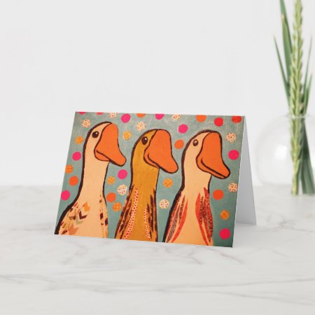 Three Cute Ducks Greeting Card