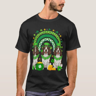 Three Cute English Springer Spaniels Patrick's Day T-Shirt