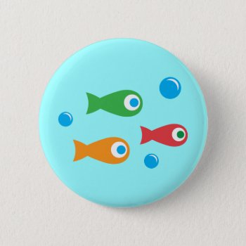 Three Cute Fish Pinback Button by nyxxie at Zazzle
