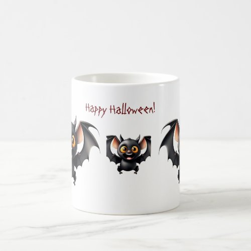 Three cute flying bats Halloween Coffee Mug