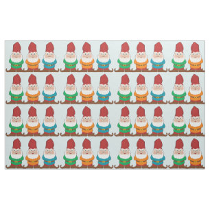Three Cute Gnome Pattern Fabric