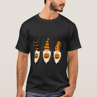 Three Cute Halloween Gnomes Unique Fall Pumpkin Ho T-Shirt