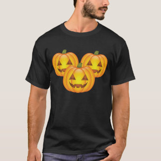Three Cute Halloween Jack O’Lantern Pumpkins T-Shirt