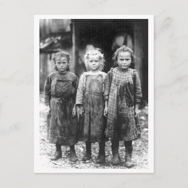 Three Cute Little Girls Vintage South Carolina Postcard (Front)