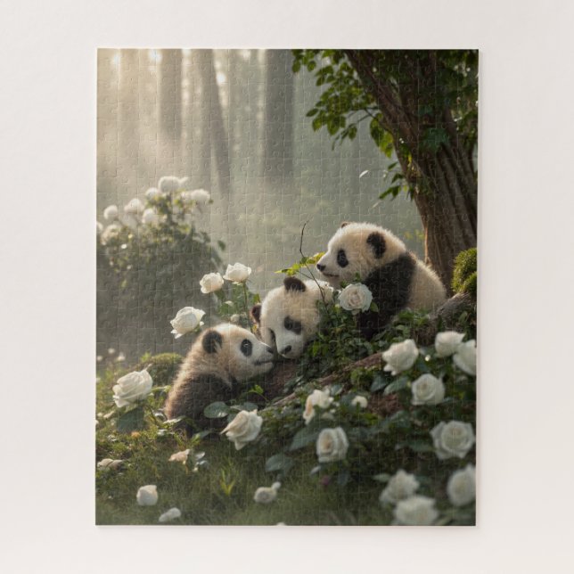 Three Cute Pandas Jigsaw Puzzle (Vertical)
