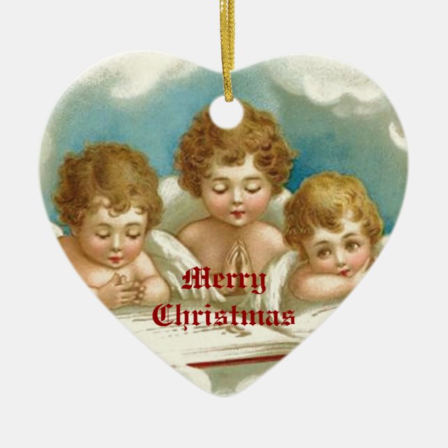 Three cute praying angels ornaments (Front)