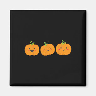 Three cute pumpkins for kids halloween and fall se magnet