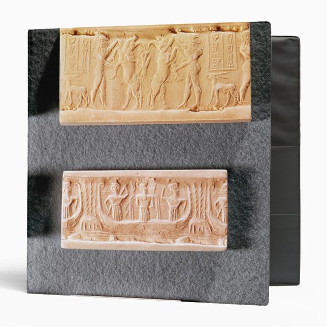 Three cylinder seals with impressions, 3 ring binder (Front/Inside)