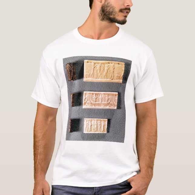 Three cylinder seals with impressions, T-Shirt (Front)