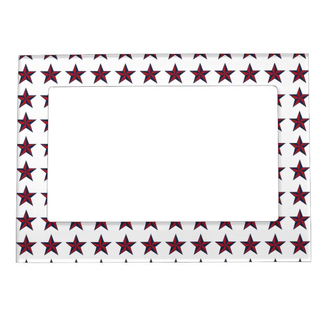 Three-D Patriotic Stars Magnetic Picture Frame (Front)