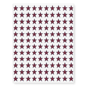 Three-D Patriotic Stars Temporary Tattoos