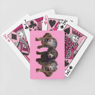 Three Dachshund Dogs Bicycle&#174; Playing Cards