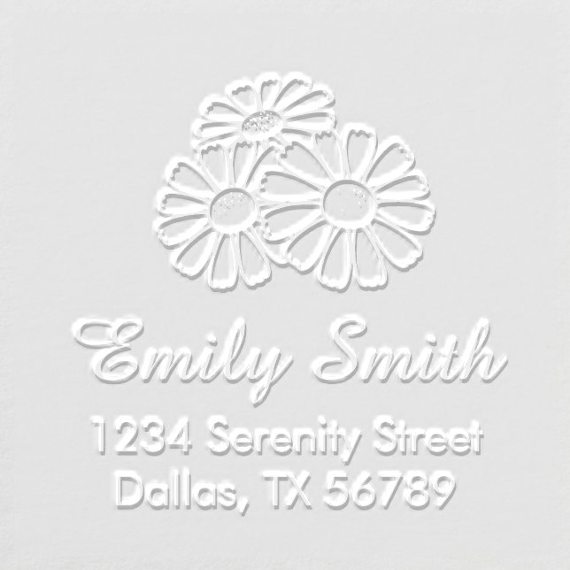 Three Daisies Address Embosser (Design)