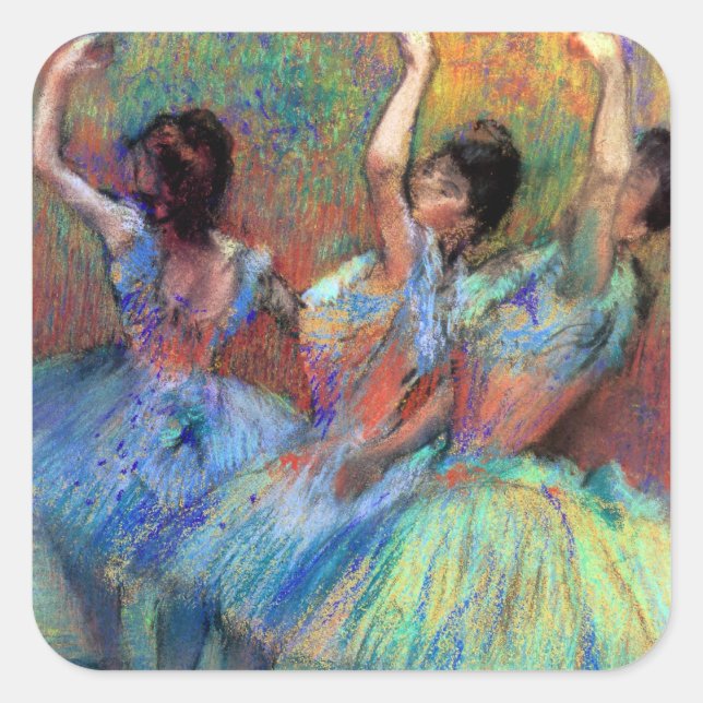 Three Dancers by Degas Square Sticker (Front)