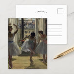 Three Dancers | Edgar Degas Postcard<br><div class="desc">Danseuses Dans Une Salle D’exercice, Trois Danseuses (1873), or Three Dancers in an Exercise Room, by French impressionist artist Edgar Degas. Degas is famous for his pastel drawings and oil paintings. He was a master in depicting movement, as can be seen in his many works of ballet dancers. Use the...</div>