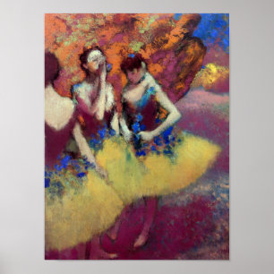 Three Dancers in Yellow Skirts by Degas Poster