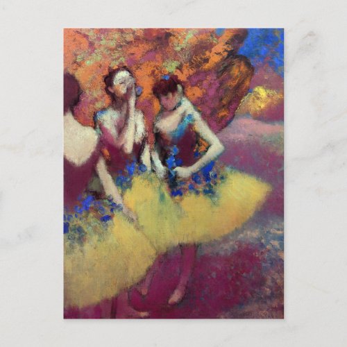 Three Dancers in Yellow Skirts Postcard