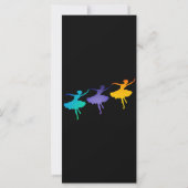 Three Dancers On Black Rack Card (Back)