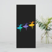 Three Dancers On Black Rack Card (Standing Front)