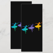 Three Dancers On Black Rack Card (Front/Back)