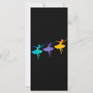 Three Dancers On Black Rack Card
