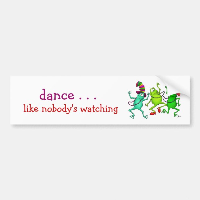 Three Dancing Frogs Bumper Sticker (Front)