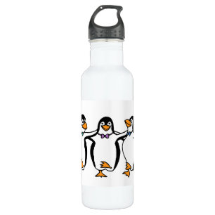 Three Dancing Penguins Water Bottle