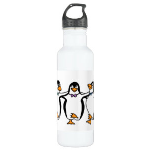 Three Dancing Penguins Water Bottle