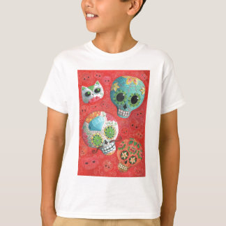 Three Day of The Dead Skulls T-Shirt