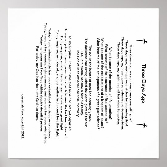 three-days-ago-easter-poem-poster-zazzle