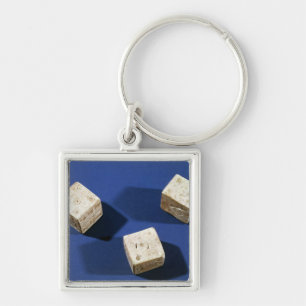 Three dice, from the acropolis at Osteria Keychain