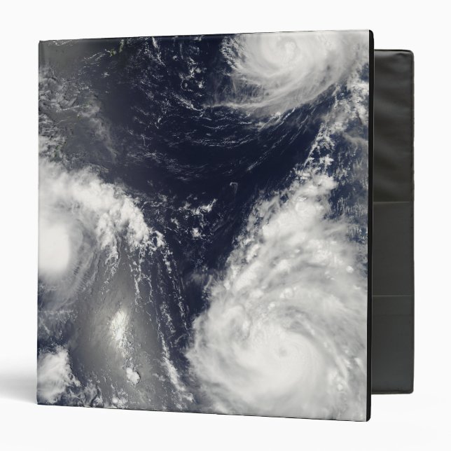 Three different typhoons 3 ring binder (Front/Inside)
